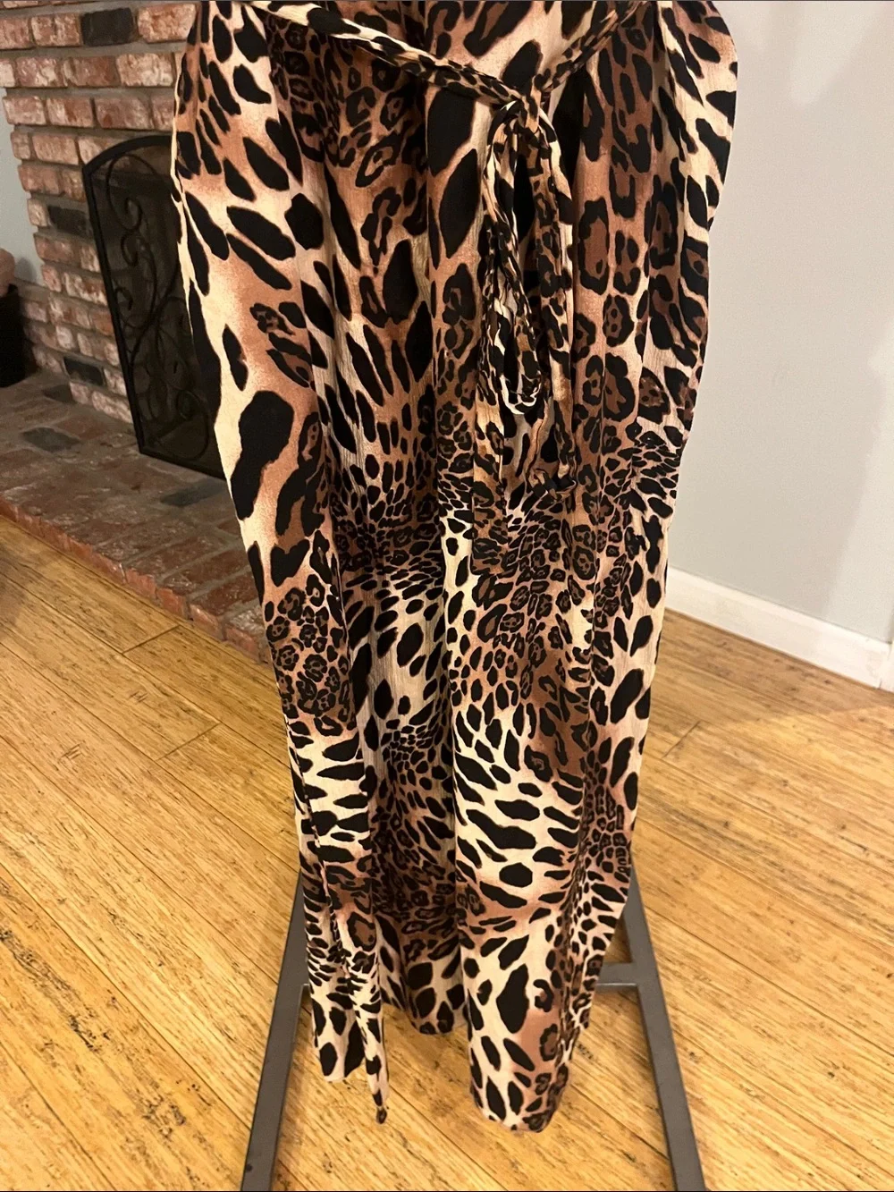 Natori $180 PTP 21 Luxe Leopard Cotton Gauze Jumpsuit - Picture 5 of 6